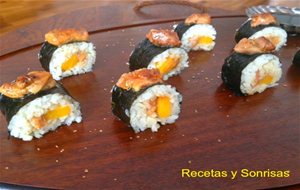 Makis -sushis De Melocoton Y Foie
