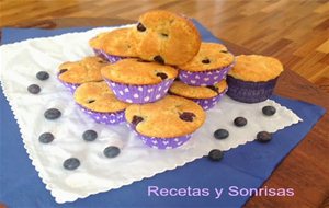 Muffins De Arándanos Y Chocolate Blanco
